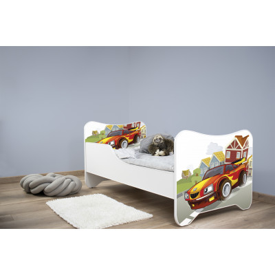 Detská posteľ Top Beds Happy Kitty 160x80 Pretekárske autíčko